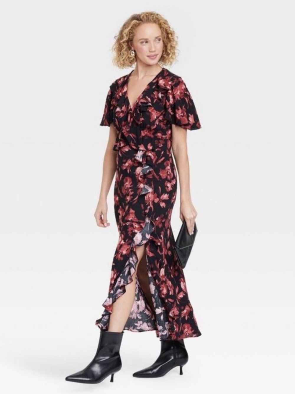 A New Day - Women's Ruffle Flounce Short Sleeve Maxi Dress